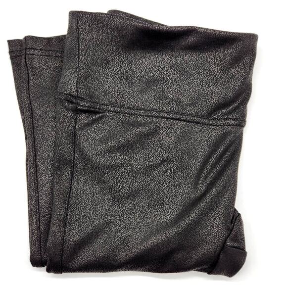 Heyson Black Textured Faux Leather Leggings Medium - Picture 2 of 5